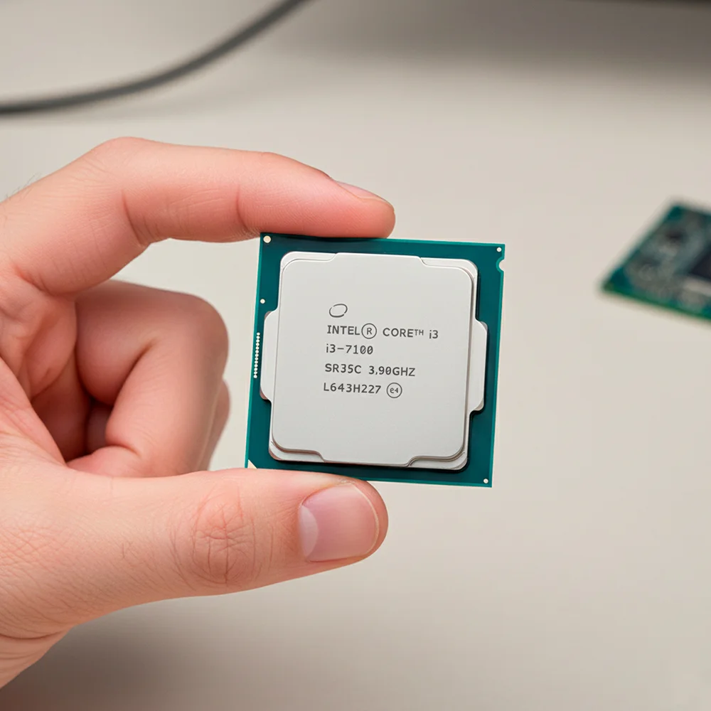 Processador Intel Core i3-7100, LGA 1151, 3.9GHz, Cache 3MB, 2 Núcleos, 4 Threads, Sem Cooler Processador Intel Core i3-7100, LGA 1151, 3.9GHz, Cache 3MB, 2 Núcleos, 4 Threads, Sem Cooler