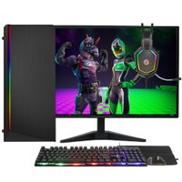 PC Gamer Completo RGB Intel Core i7, 16GB RAM, Placa de vídeo Geforce 4GB,  SSD 512GB, Fonte 500W, Monitor LED 19.5" 75Hz, Windows 10 - 3green Play 3GP-056