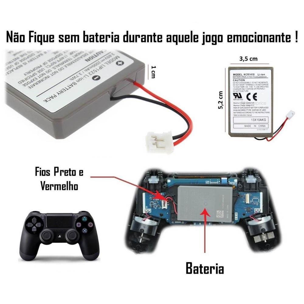 Bateria Power, Compatível Com Ps4 Controle Joystick Dualsense