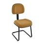 Cadeira  Design Office Móveis Secretária, Até 120 Kg, Com Base Pé Palito, Classic - Amarelo