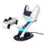 Carregador Gamme Stand, Compatível Com Controle Joystick PS5, Preto E Branco