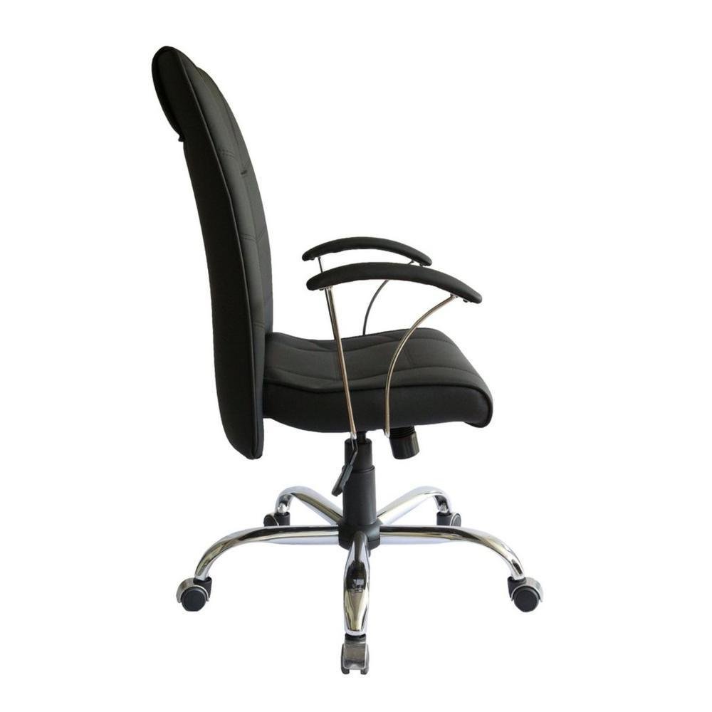 Cadeira Office Design Office Móveis Presidente Ergonômica,  Linha Vivara - Preto