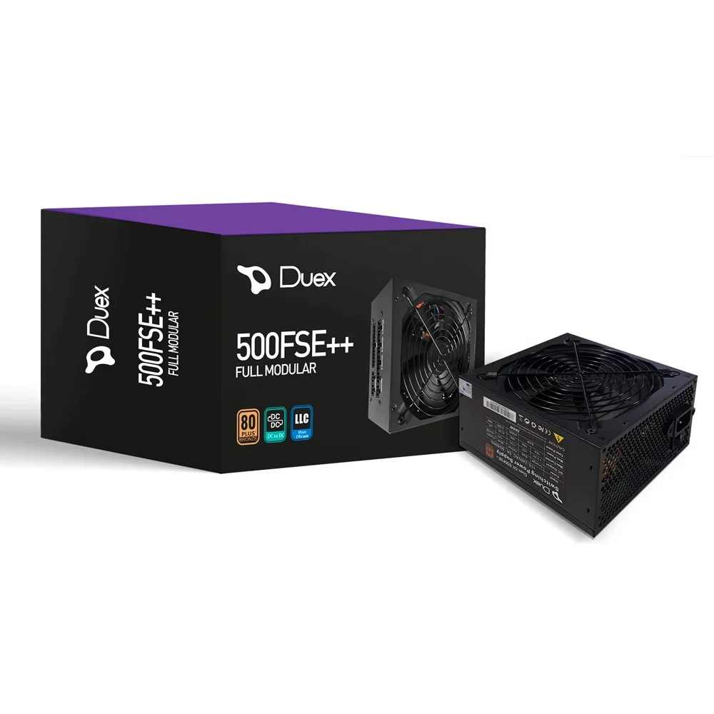 Fonte Atx Duex 500fse++, 500w, 80 Plus Bronze, Pfc Ativo, Full Modular, Dx500fse, Cor:preto, tamanho:único, gênero:unisse Fonte Atx Duex 500fse++, 500w, 80 Plus Bronze, Pfc Ativo, Full Modular, Dx500fse, Cor:preto, tamanho:único, gênero:unisse