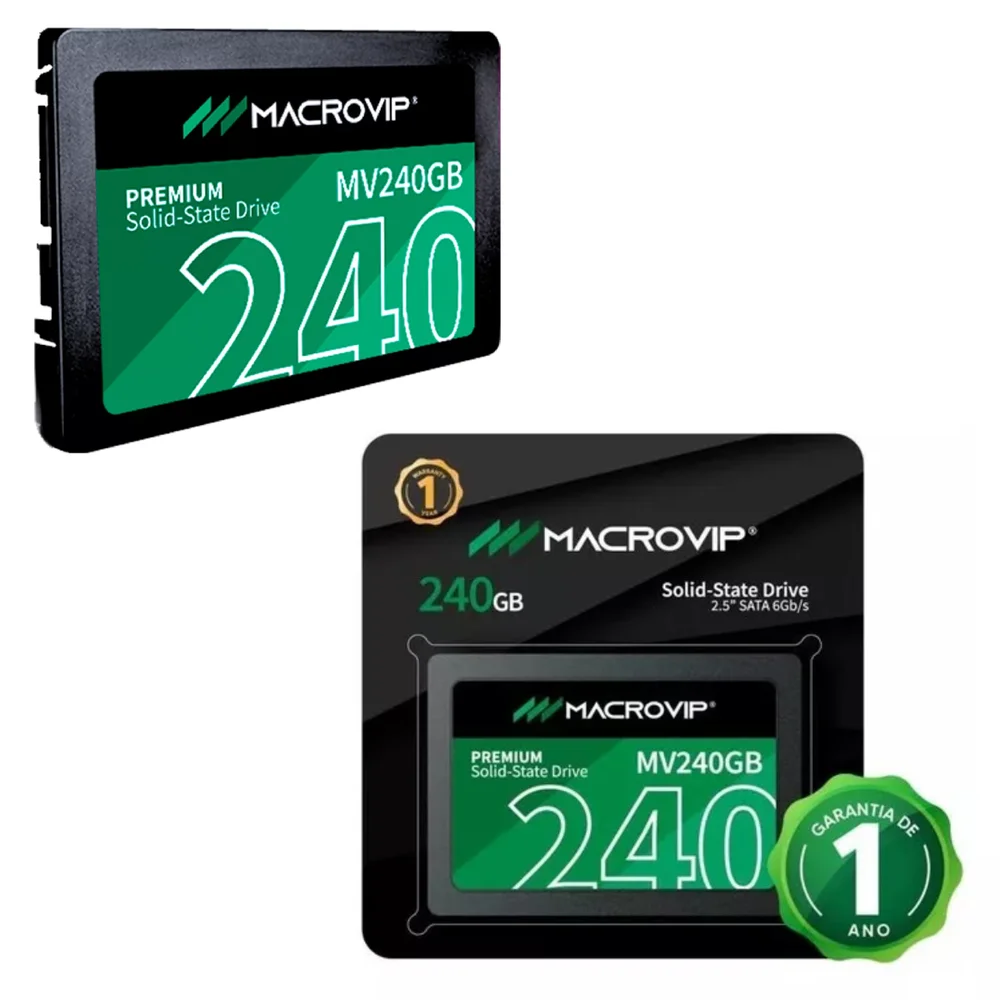 SSD 240GB Macrovip, Sata 3 6GB/s, 2.5 Polegadas, Leitura 520mb/s, Gravação 450mb/s - MV240GB - view 2