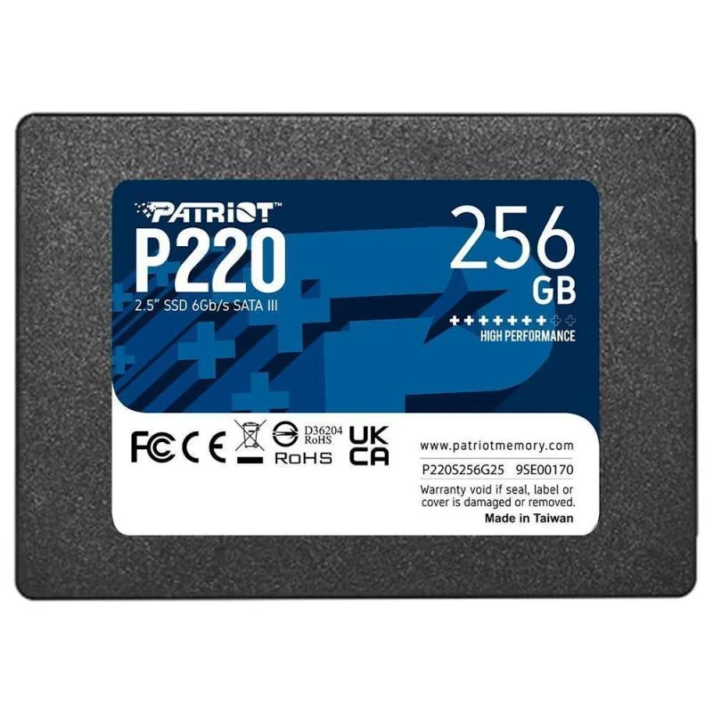 SSD Patriot 256GB P220 25 Sata 3 KaBuM