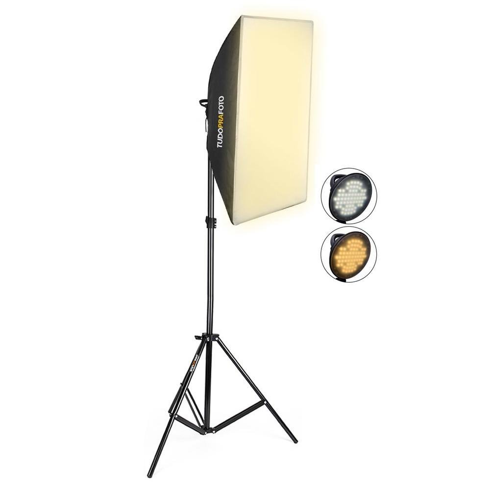 Kit tête de flash 120Ws, softbox 50 x70 cm & trépieds