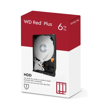 WD RED NAS用HDD 6TB HD-Nas-WD-6TB-Red-Plus-Sata-