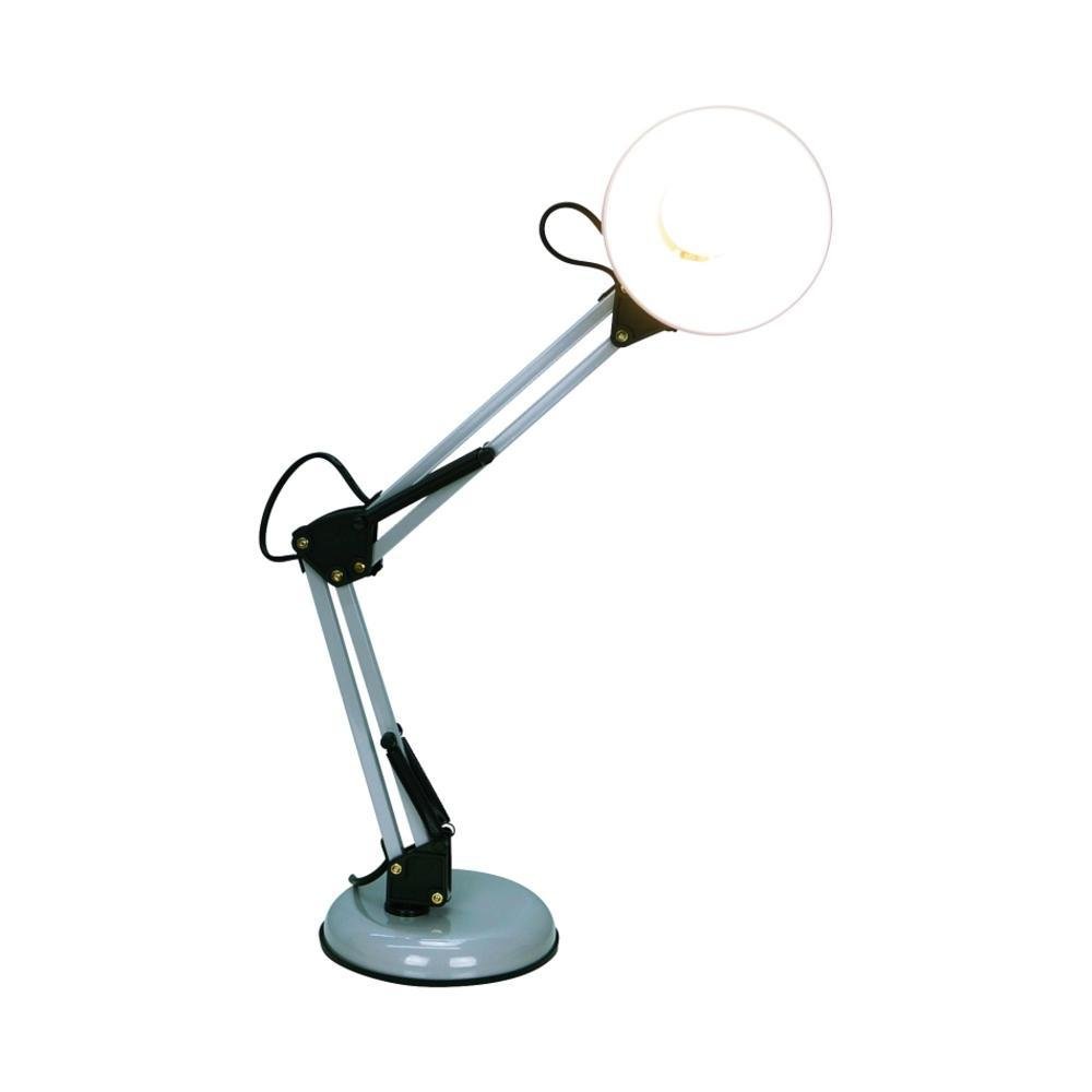 Luminária Pixar Articulada Abajur Cinza KaBuM