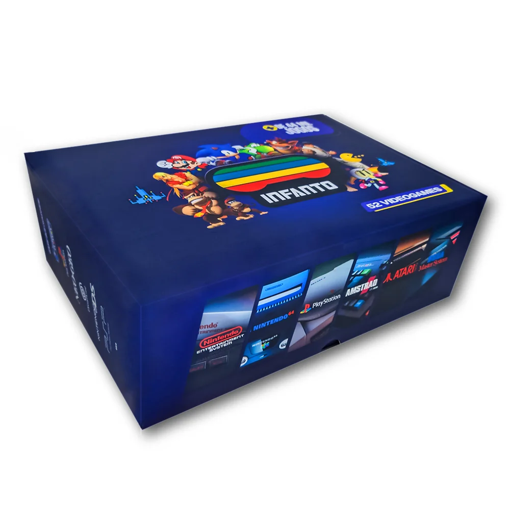 Vídeo Game Retrô Infanto 4, Com 44 Mil Jogos Antigos + 2 Controles Com Fio Vídeo Game Retrô Infanto 4, Com 44 Mil Jogos Antigos + 2 Controles Com Fio