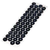 Adesivos Redondos Português, Abnt2, Para Teclado 14mm, Logitech - Preto