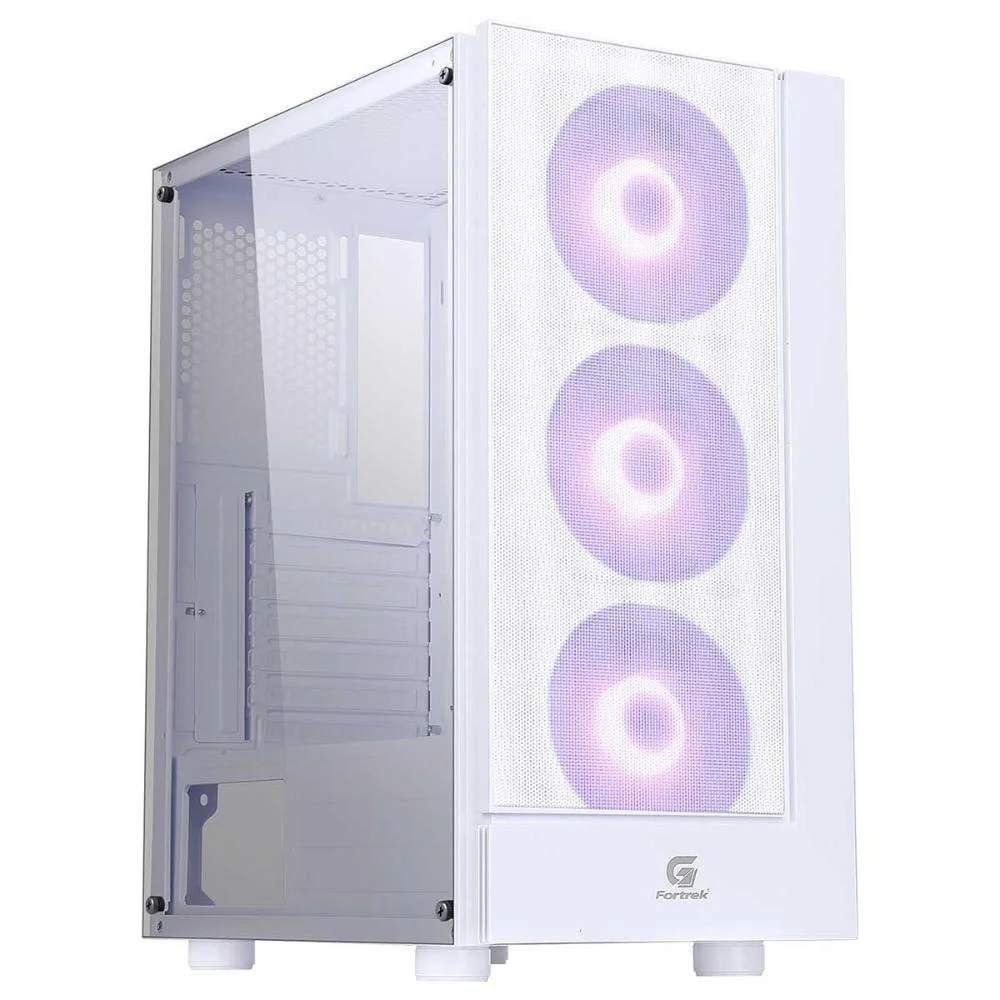 Gabinete Gamer Fortrek Cruiser, Lateral Em Acrílico, Com 3 Coolers RGB, Branco - 80257 Gabinete Gamer Fortrek Cruiser, Lateral Em Acrílico, Com 3 Coolers RGB, Branco - 80257