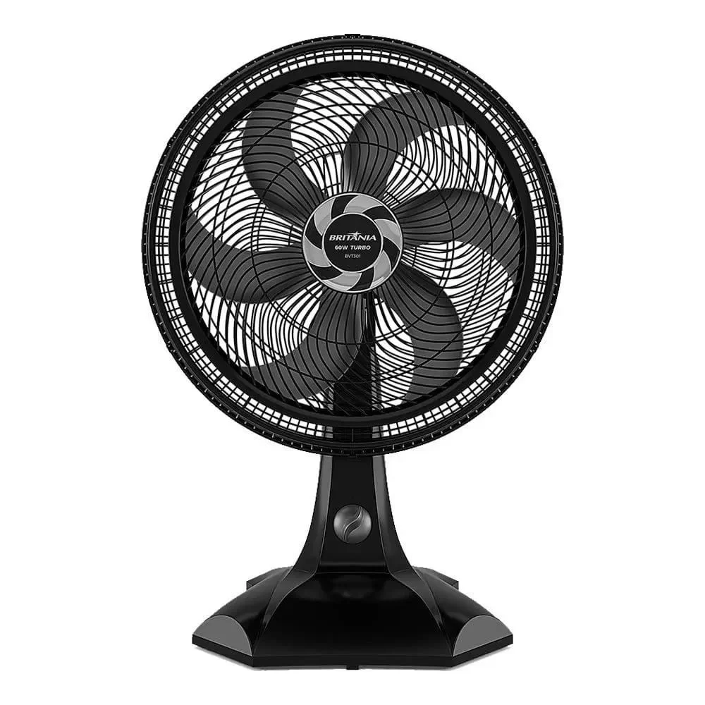 Ventilador De Mesa Britânia Bvt301, 30cm, 60W, 110V, Preto