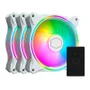 Kit Cooler P/ Gabinete Cooler Master Masterfan Mf120 Halo 3 Em 1 Argb 120mm Branco - Mfl-b2dw-183pa.