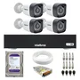 Kit 4 Câmeras Intelbras Tf 1220b, Full Hd 1080p, Visão Noturna 20m, Proteção Ip66 + Dvr Gravador Intelbras Mhdx 3004-c, 4 Canais + Hd 500gb