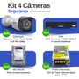 Kit 4 Câmeras Intelbras Tf 1220b, Full Hd 1080p, Visão Noturna 20m, Proteção Ip66 + Dvr Gravador Intelbras Mhdx 3004-c, 4 Canais + Hd 500gb