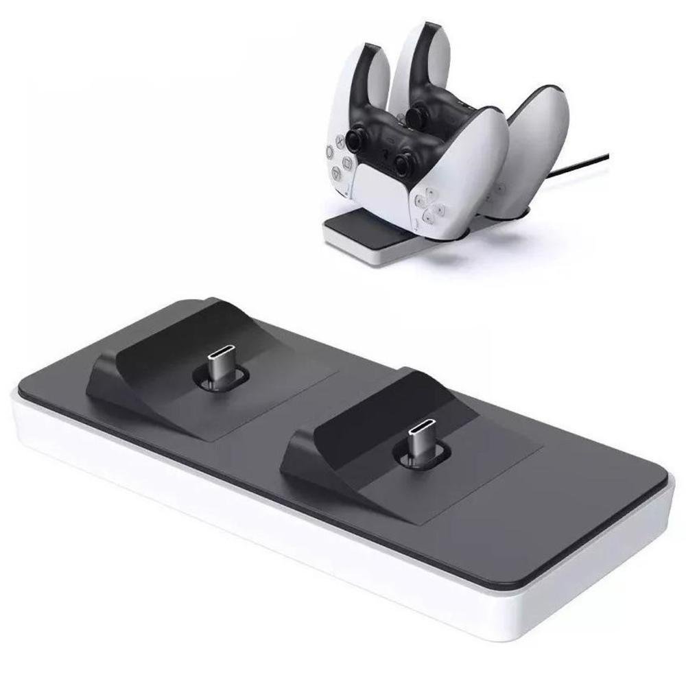 Base Carregadora Duplo De Mesa Para Controle Ps5 - Charging Dock Station Base Carregadora Duplo De Mesa Para Controle Ps5 - Charging Dock Station