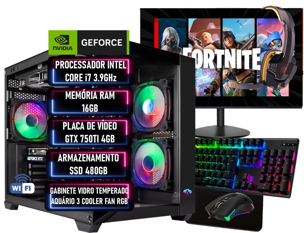 PC Gaming i5 GTX 750 Ti 16GB SSD 240GB 1TB