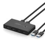 Switch Ugreen 4 Em 1, Compartilhamento USB 3.0, Preto