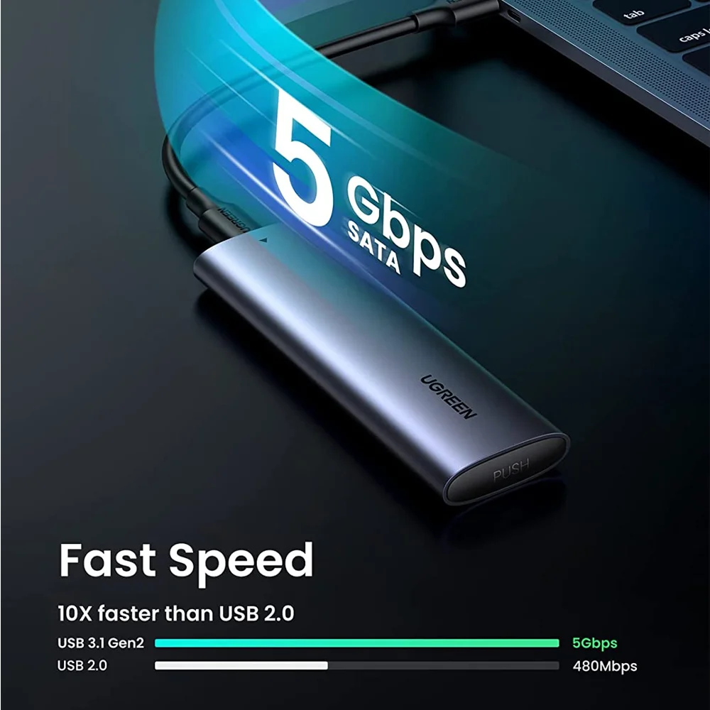 Case Externa Ugreen SSD M2 Sata KaBuM