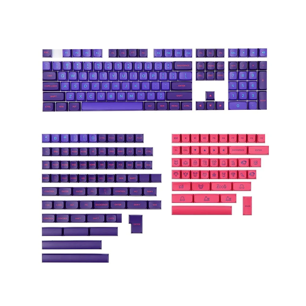 Akko　テーブル④ Keycaps Gamer Akko Neon Mda Pbt Double Shot KaBuM