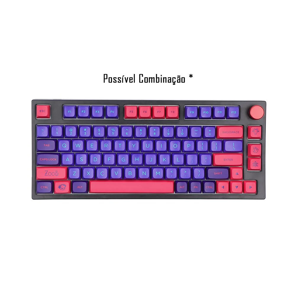 Keycaps Gamer Akko Neon Mda Pbt Double Shot KaBuM
