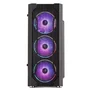 Gabinete Gamer Titan, Preto, Mid Tower, Vidro Temperado, RGB, Com 3 Fans
