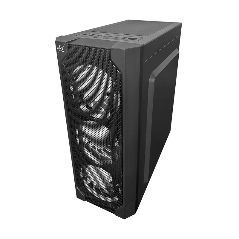 Gabinete Gamer Titan, Preto, Mid Tower, Vidro Temperado, RGB, Com 3 Fans Gabinete Gamer Titan, Preto, Mid Tower, Vidro Temperado, RGB, Com 3 Fans