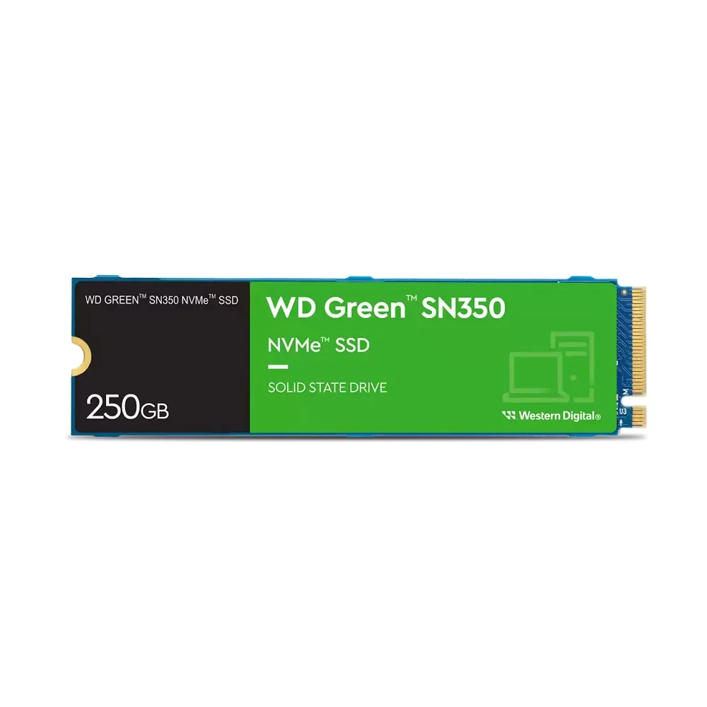SSD WD Green Sn350, 250GB, M.2 2280, Pcie Gen3 X4, Nvme 1.3 - Wds250g2g0c