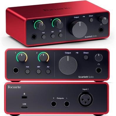 Interface De Áudio Focusrite Scarlett Solo KaBuM