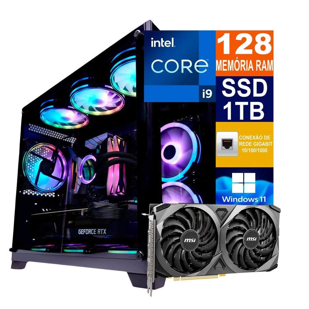 CPU i9 18コア RAM128GB SSD1TB PC Gamer Intel I9 14900kf 128GB Memória RAM KaBuM