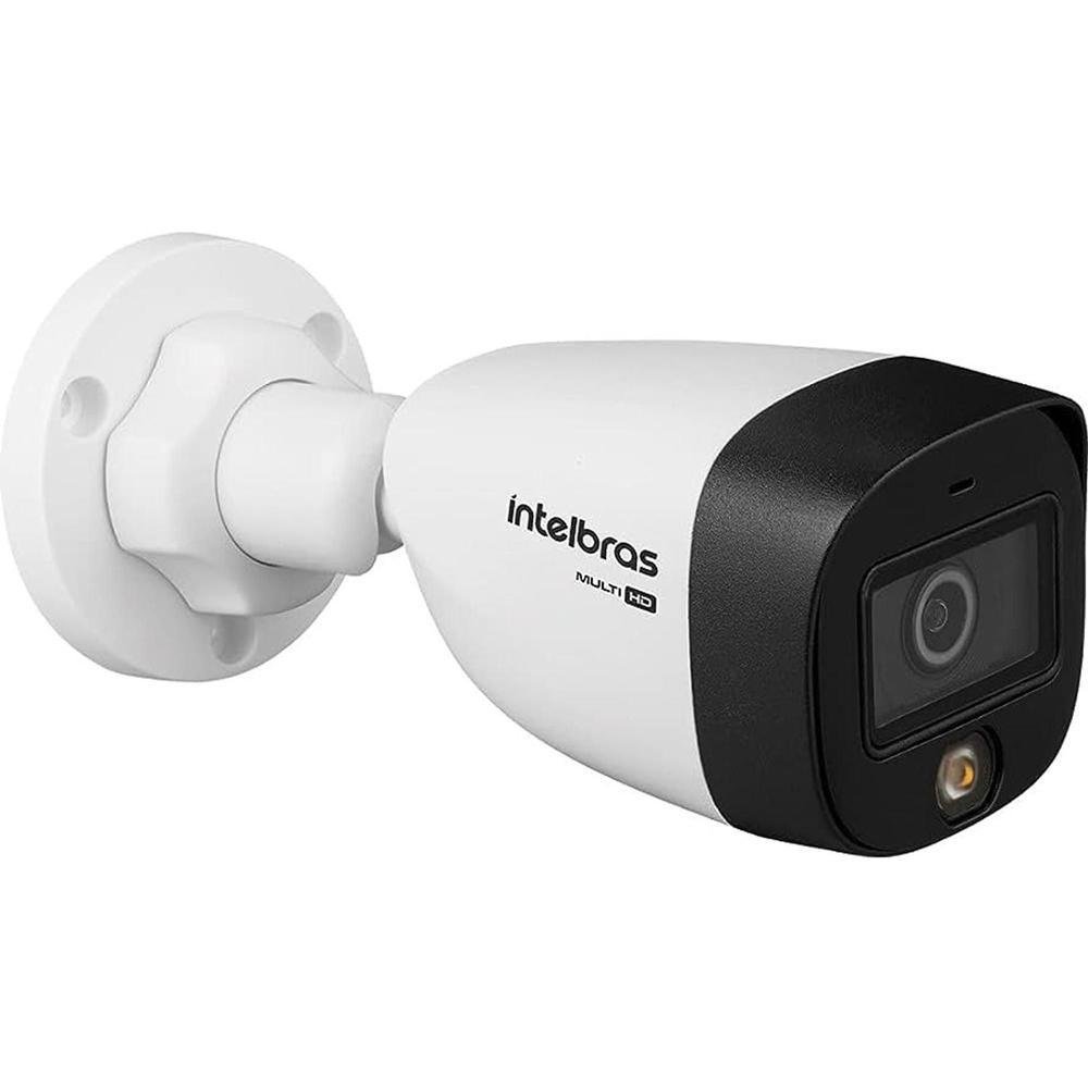 Kit Cftv 4 Câmeras Intelbras 1220 Full Color 1080p Colorido Noite + DVR 8 Canais Mhdx 3008c, Sem HD