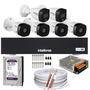 Kit Intelbras 4 Câmeras 1220b + 2 Câmeras Full Color + DVR Mhdx 3008-c, Com HD 1TB Purple