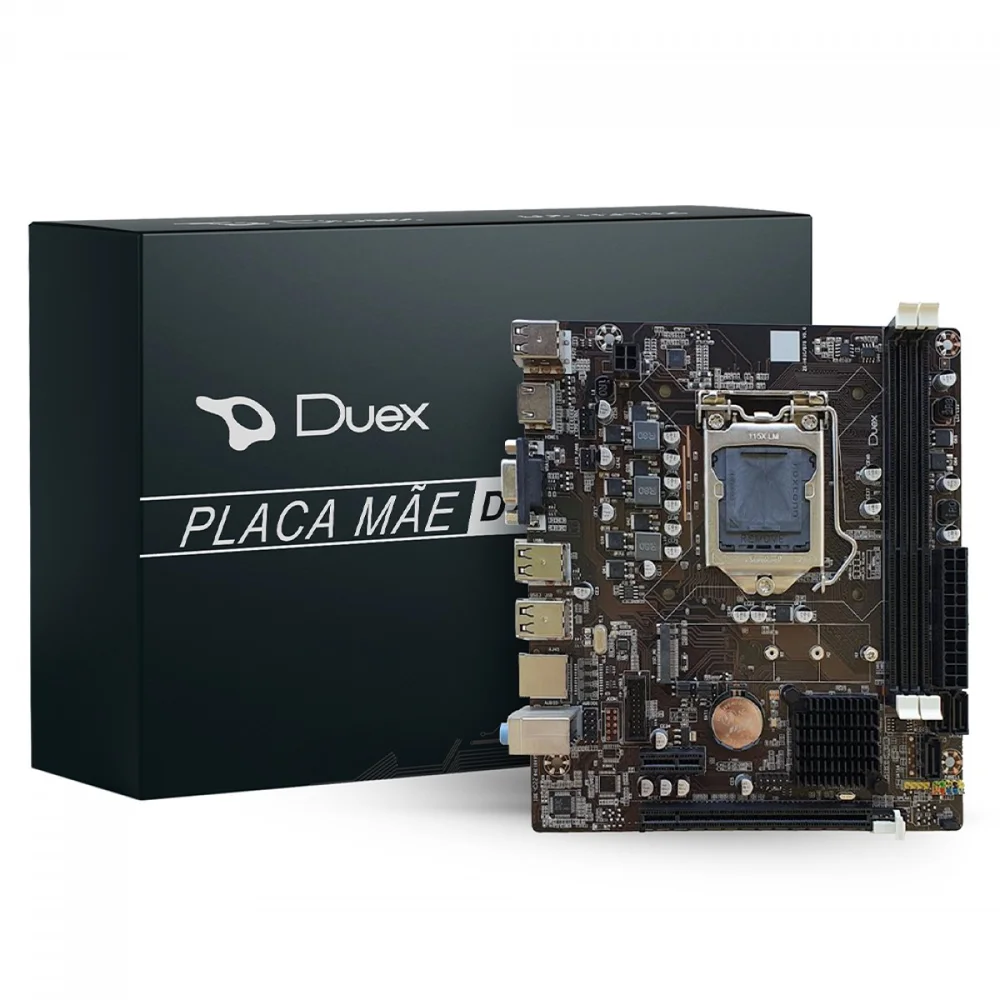 Placa Mãe Duex Dx-h61zg M2, Chipset H61, Intel LGA 1155, Matx, DDR3, 2ª E 3ª Geração Placa Mãe Duex Dx-h61zg M2, Chipset H61, Intel LGA 1155, Matx, DDR3, 2ª E 3ª Geração