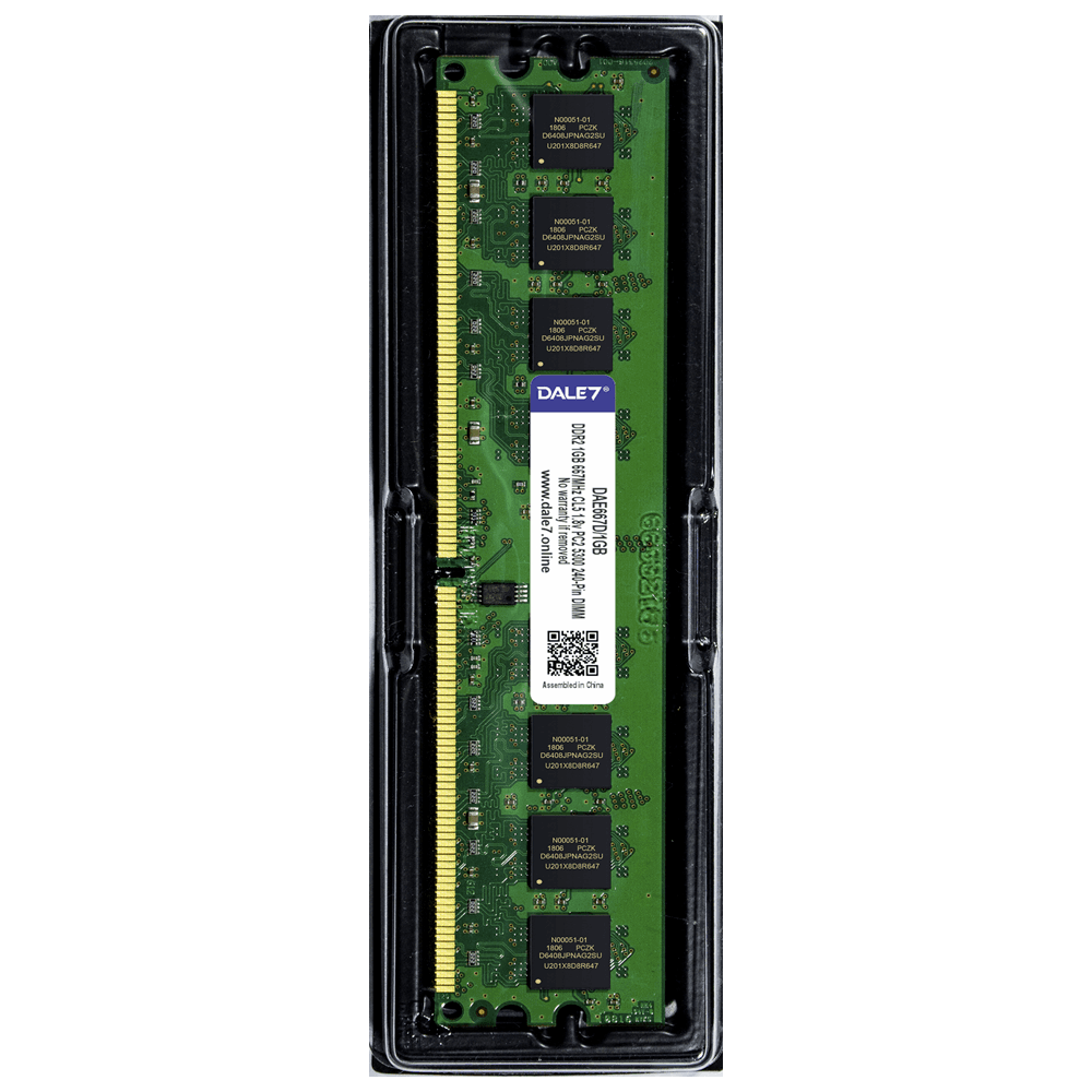 Memória Dale7, 1GB, 667Mhz, DDR2, Desktop, 1.8v