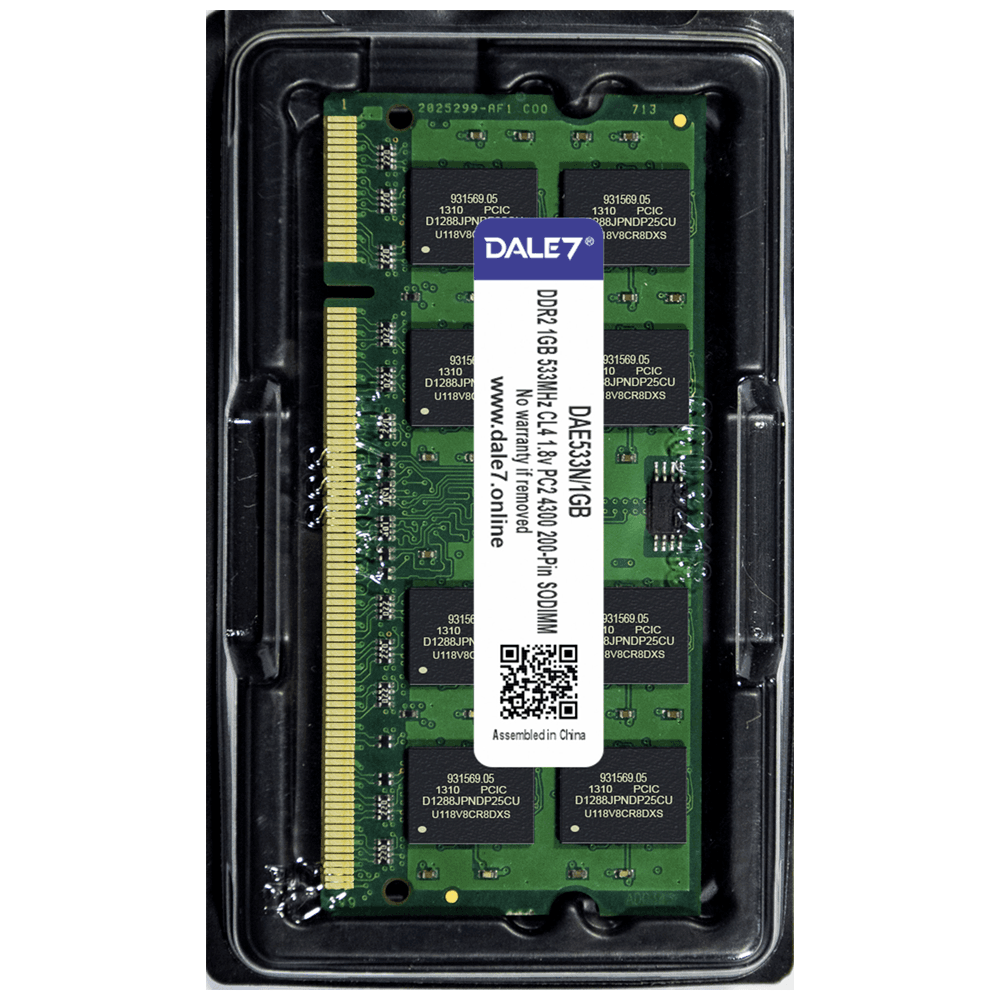 Memória Dale7, 1GB, 533Mhz, DDR2, Notebook, 1.8v