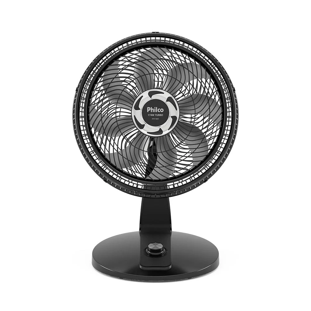 Ventilador De Mesa Philco Maxx Force, 40cm, 8 Pás, 3 velocidades, Preto, 127 Volts - Pvt491