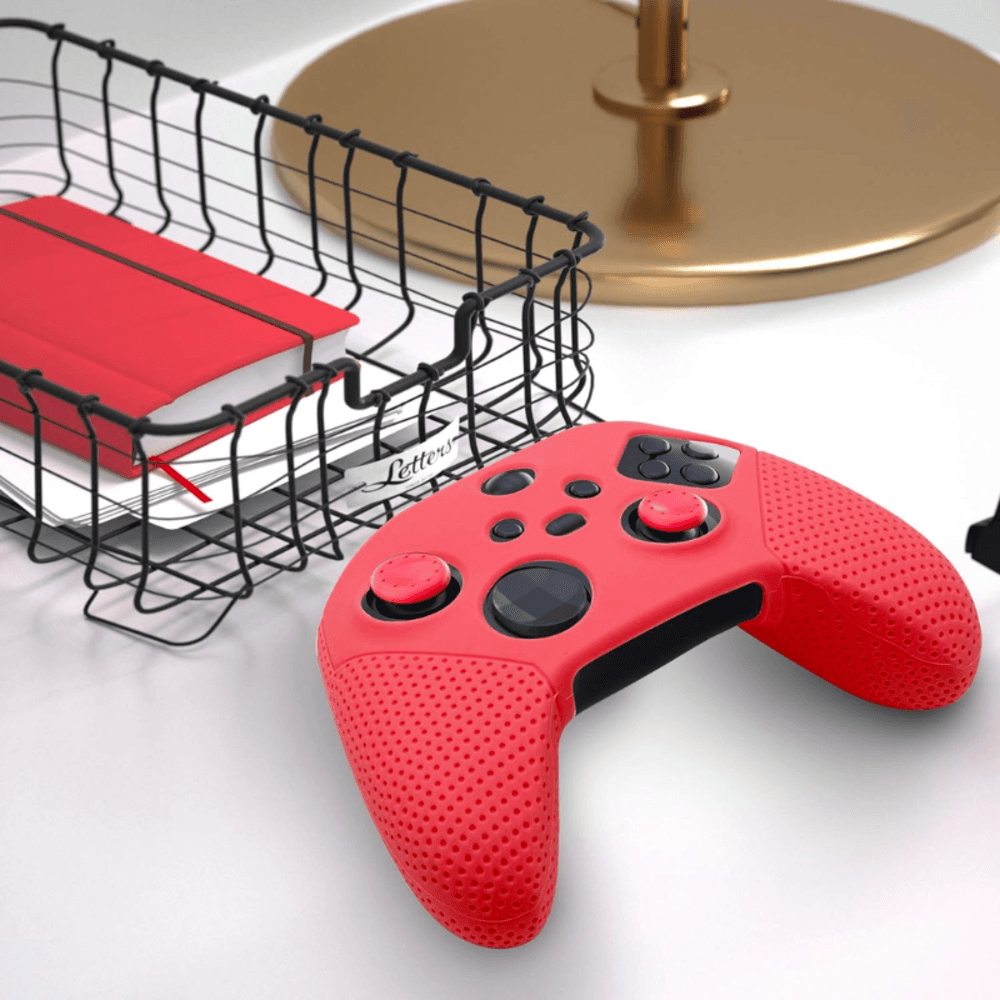 Capa De controle Dobe, Para Xbox Series S, X, Silicone, Grips, Vermelha