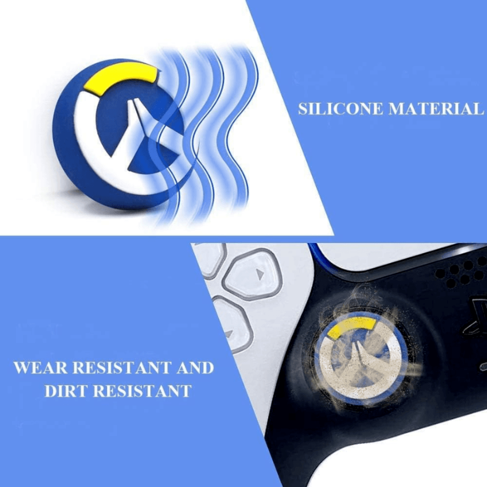 Thumb Grips Radalishop, Para Controle Analógico Overwatch, Playstation, Xbox, Silicone, 6 Unidades, Preto