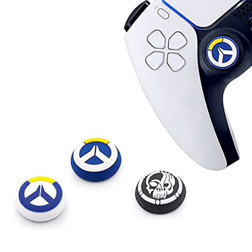 Thumb Grips Radalishop, Para Controle Analógico Overwatch, Playstation, Xbox, Silicone, 6 Unidades, Preto