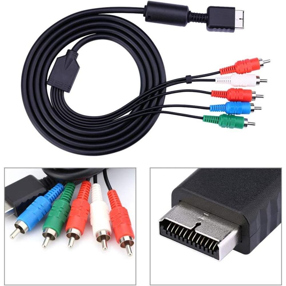 Cabo Video Componente Kapbom, Para Ps2, Ps3, Ponta Prata