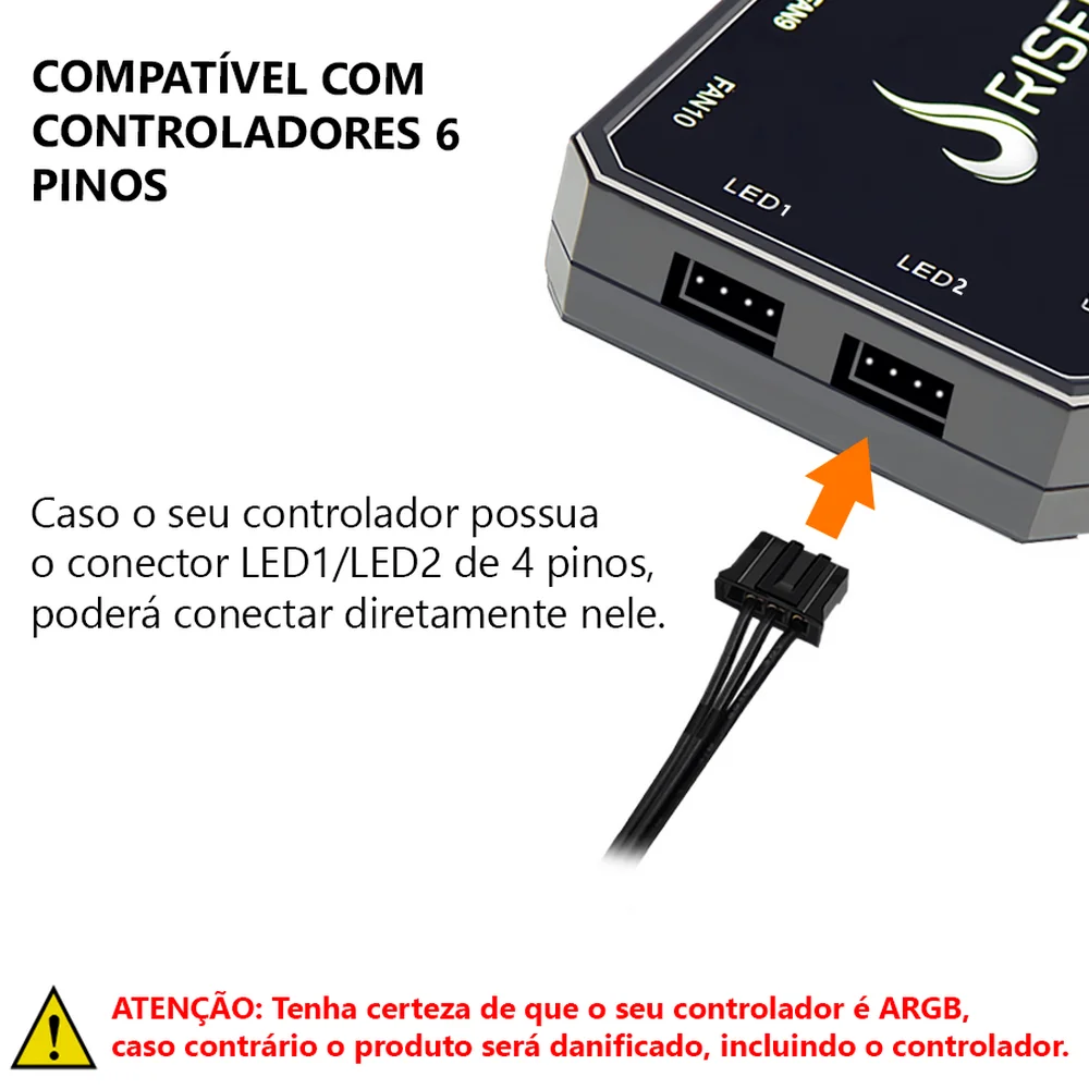 Barra de Led ARGB 5v 3 Pinos, Quadrada, 300mm, 18x18, Magnética, Decoração Gabinete