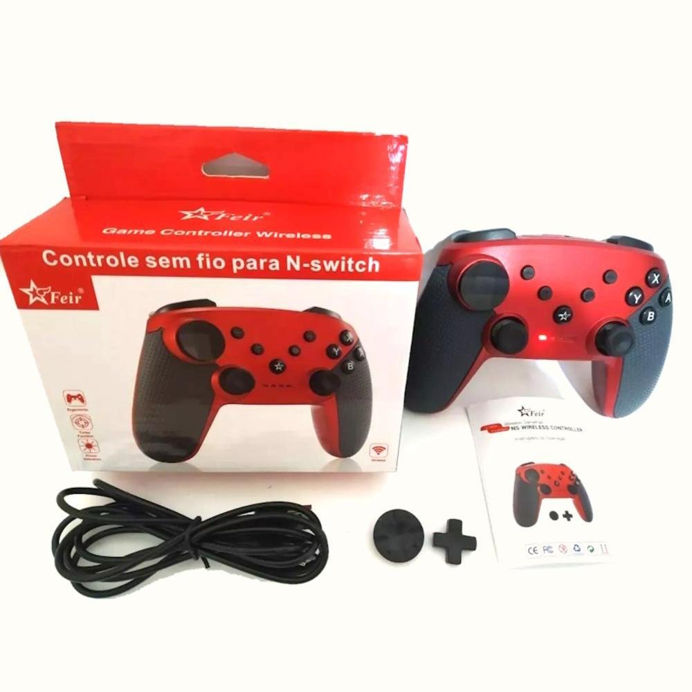Controle Sem Fio Feir Para Nintendo Azul KaBuM