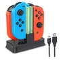 Carregador Base Suporte Controle Video Game Nintendo Switch - Preto