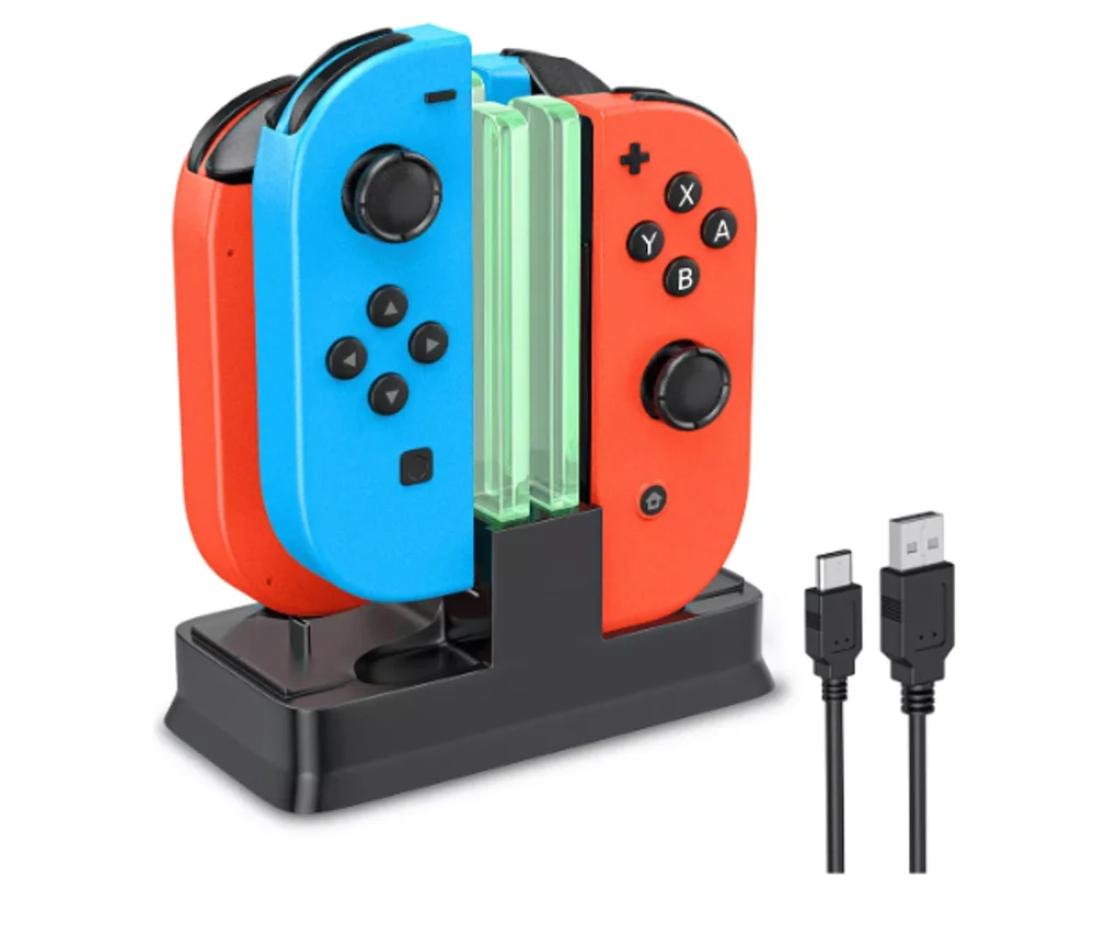 Carregador Base Suporte Controle Video Game Nintendo Switch - Preto Carregador Base Suporte Controle Video Game Nintendo Switch - Preto