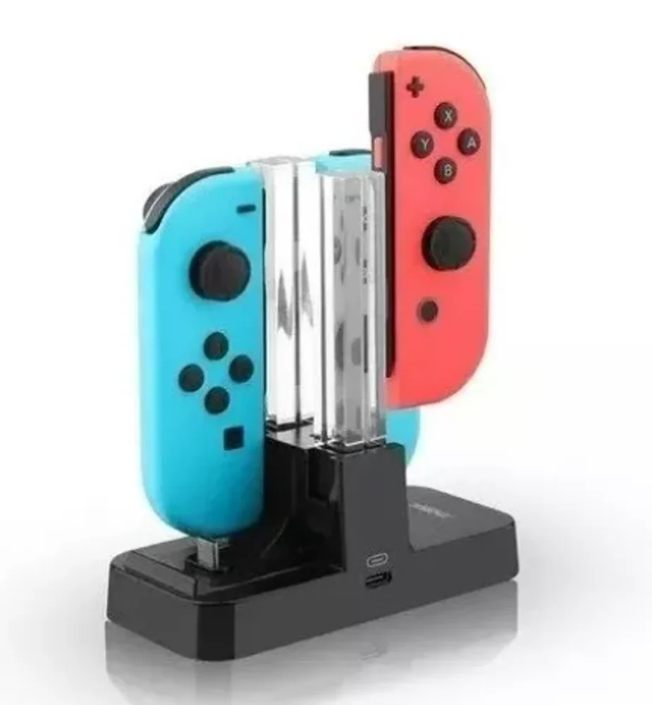 Carregador Base Suporte Controle Video Game Nintendo Switch - Preto Carregador Base Suporte Controle Video Game Nintendo Switch - Preto