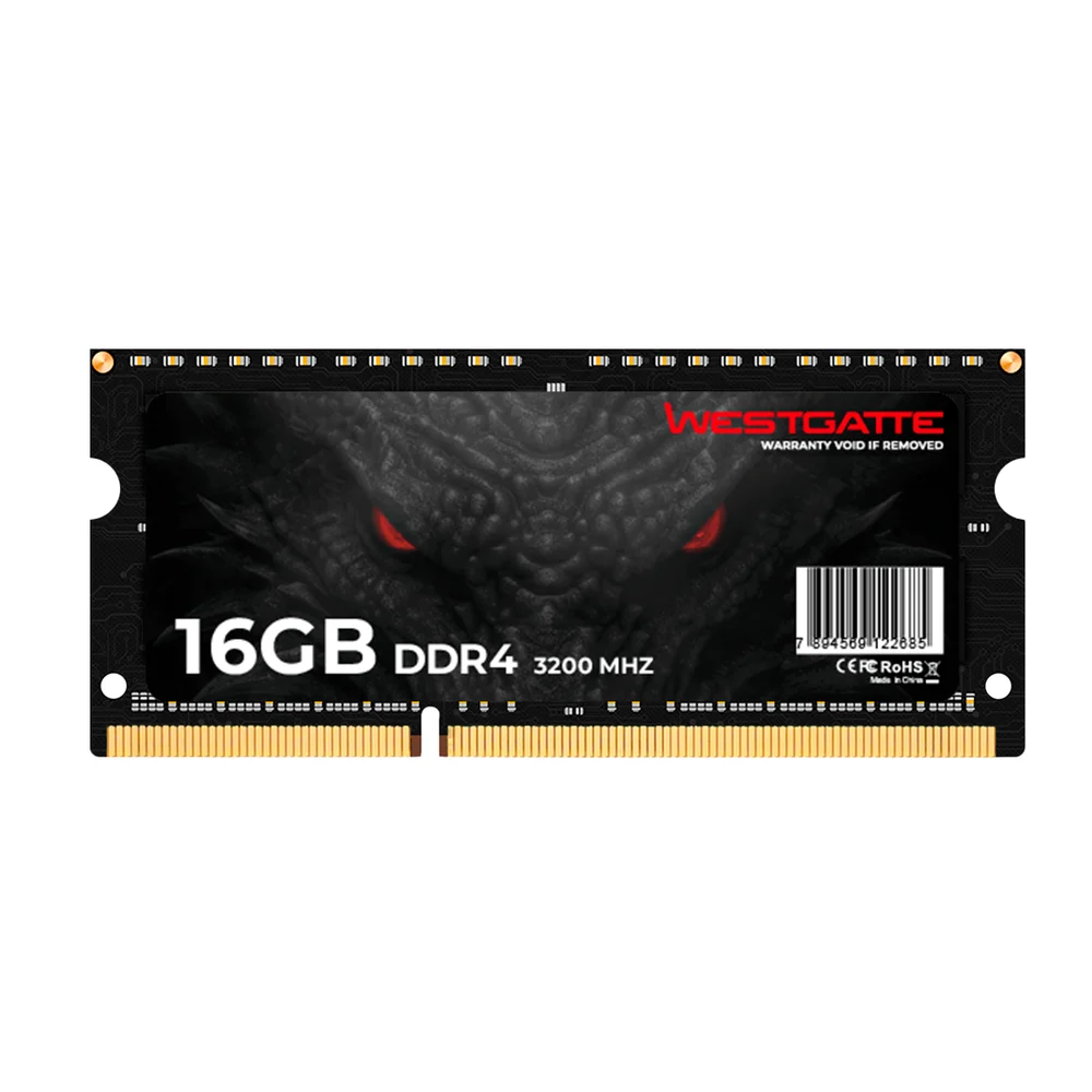 Memória Ram Westgatte, 16GB, 3200Mhz DDR4, Para Notebook Memória Ram Westgatte, 16GB, 3200Mhz DDR4, Para Notebook