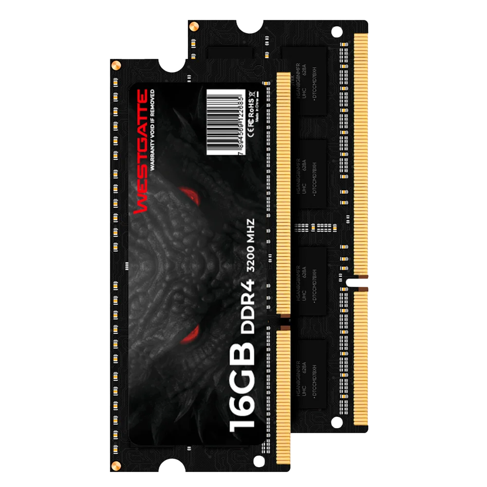 Memória Ram Westgatte, 16GB, 3200Mhz DDR4, Para Notebook Memória Ram Westgatte, 16GB, 3200Mhz DDR4, Para Notebook