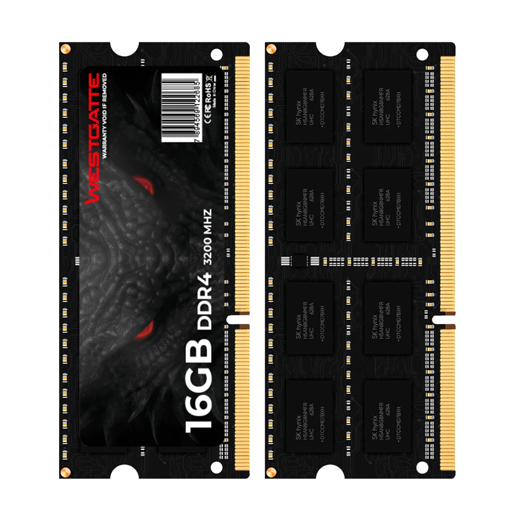 Memória Ram Westgatte, 16GB, 3200Mhz DDR4, Para Notebook Memória Ram Westgatte, 16GB, 3200Mhz DDR4, Para Notebook