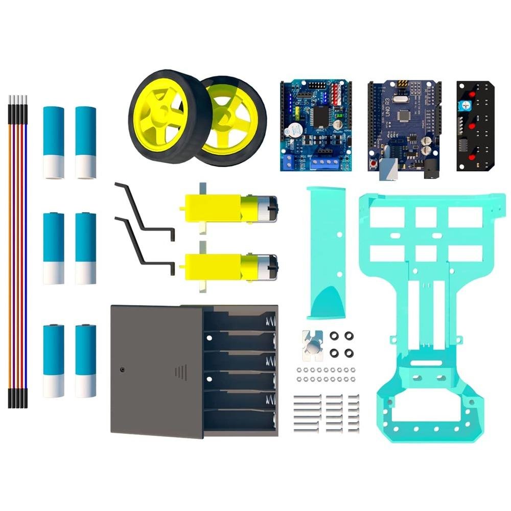 Kit Casa da Robótica Montar Robô Verde Água KaBuM
