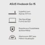 Notebook Asus Vivobook Go E1504ga, Intel Core i3 N305, 8GB RAM, SSD 512GB, Tela 15.6" FHD, Linux Keepos, Silver - Nj438